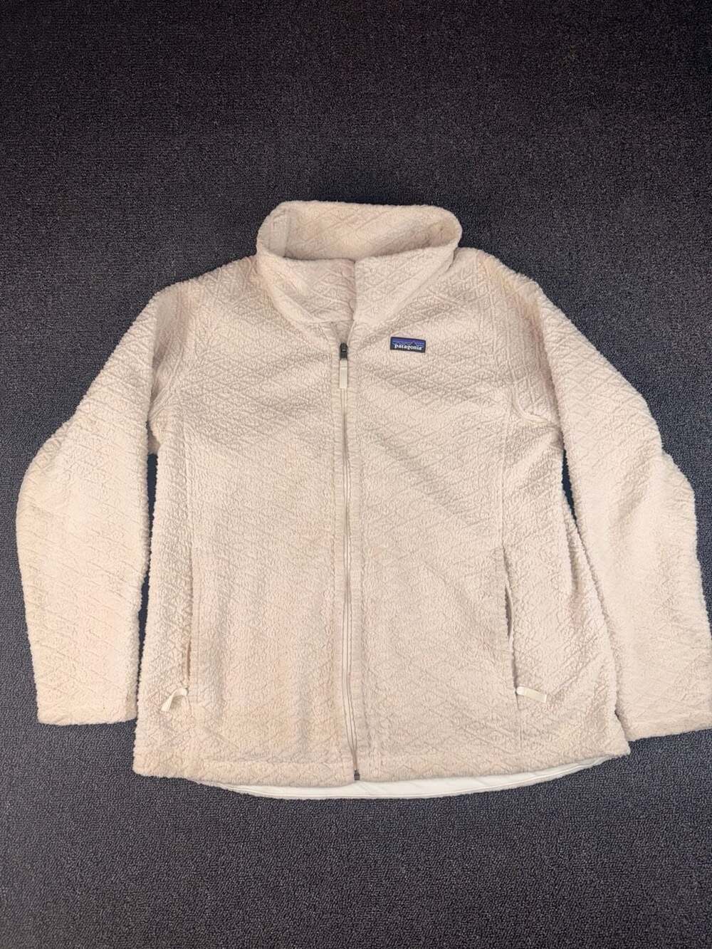Patagonia Diamond Capra Jacket Size XL Cream Fleece Full Zip